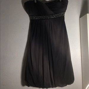 Juniors Black And Grey Ombré Dress